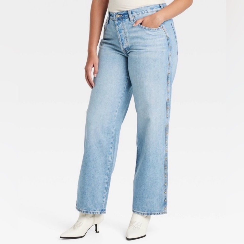 Universal Thread Women's Baggy Studded Jeans